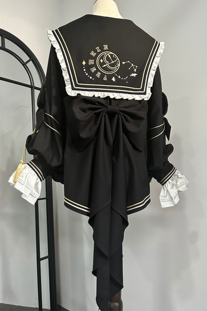 Night Servant Bird Sailor Top + Jacket + Short Pants + Beret + Choker