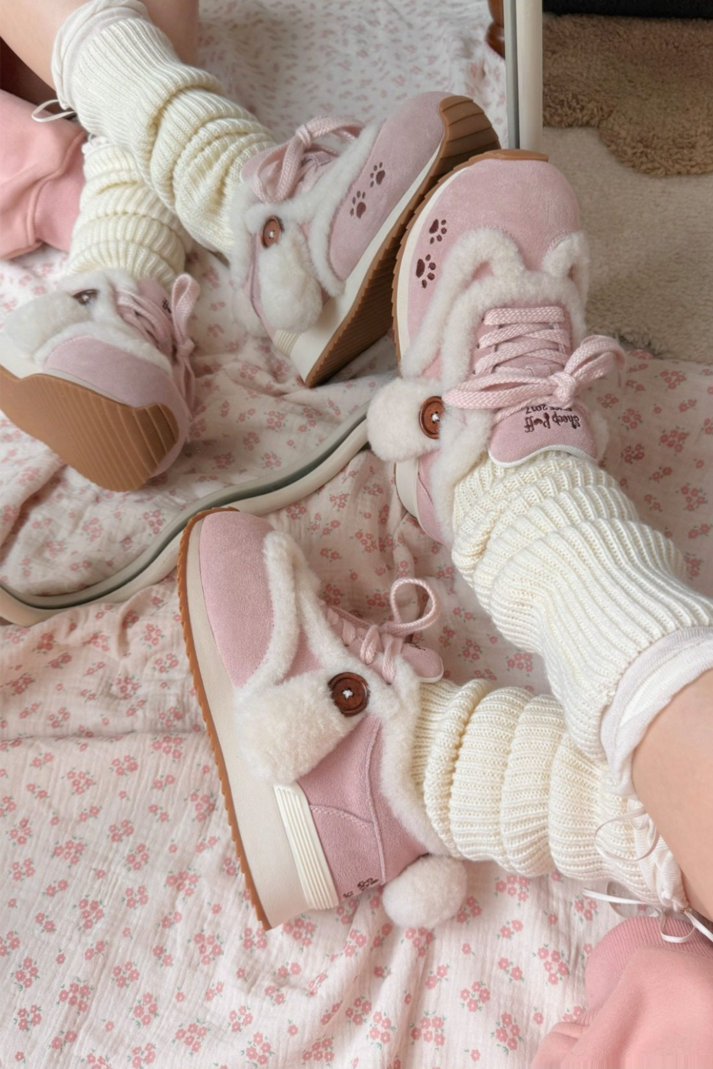 Fur Round Sweet Sneakers