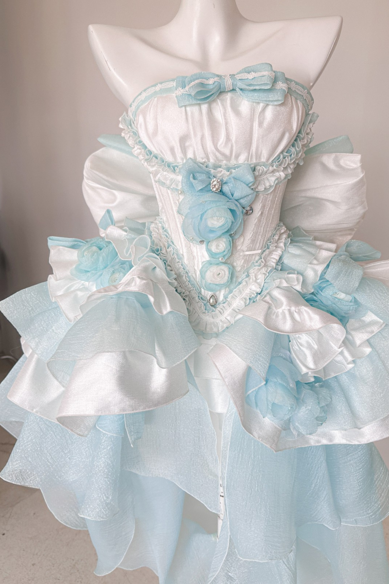 [pre-order] Paraiba Tourmaline Rose Long Tail Beauty Dress Set