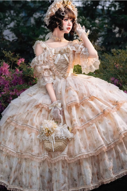 Flower Wedding Retro Girl Lolita Dress