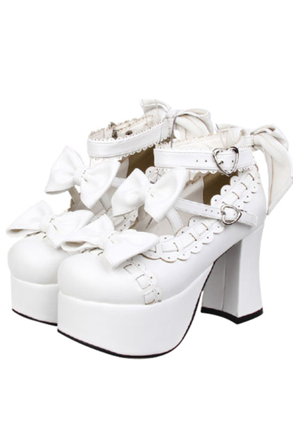 Ribbon Frill Stitching Lolita Shoes
