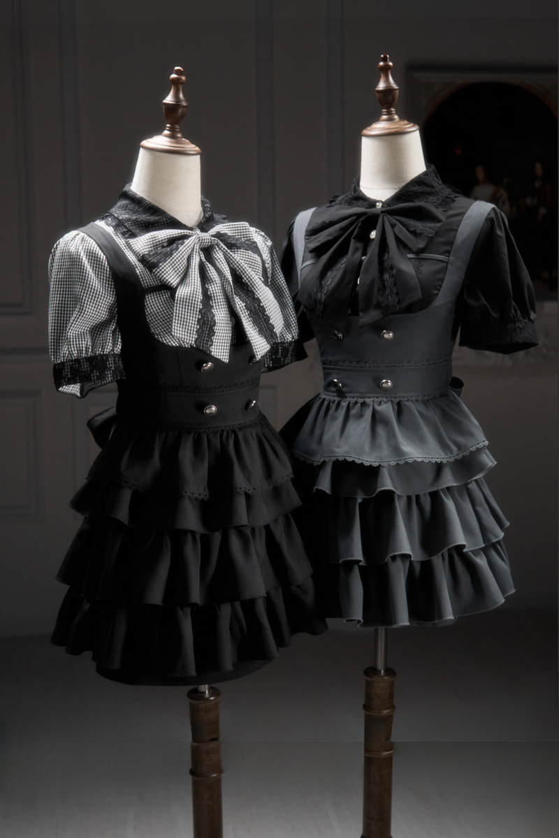 [pre-order] Lace Ribbon Shirt + Sass Dress 2way Sweet & Spicy