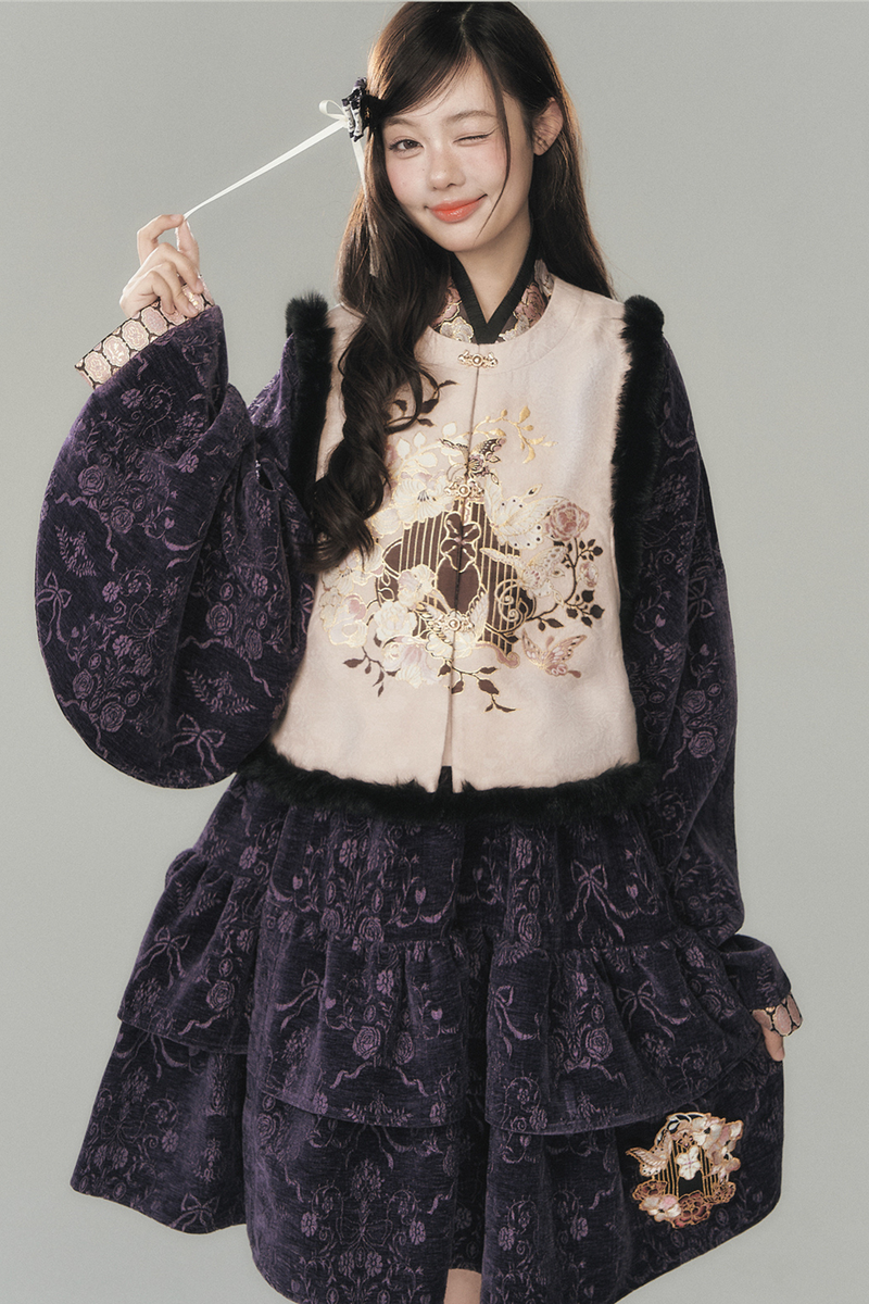 Dark Girl Chinese-style Dress + Vest