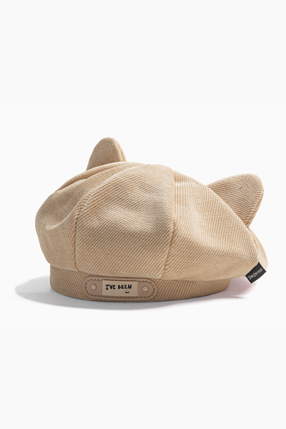 Corduroy Cat Ear Beret