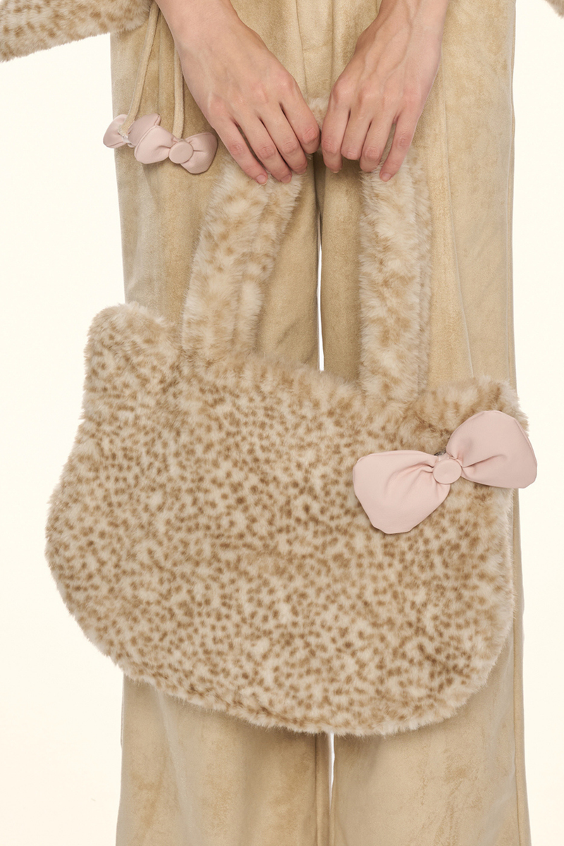 Little Milk Leopard Ribbon Bag