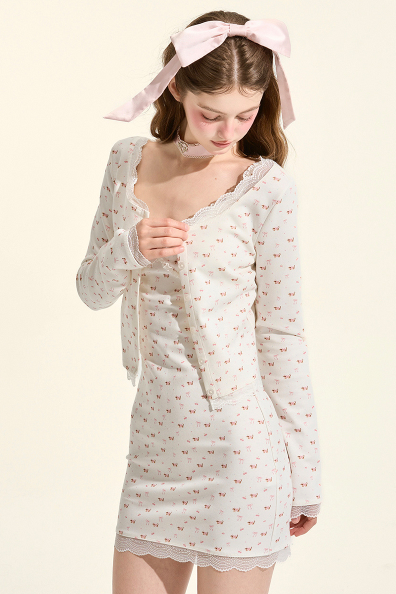 Sweet Ducks Cardigan + Camisole Dress