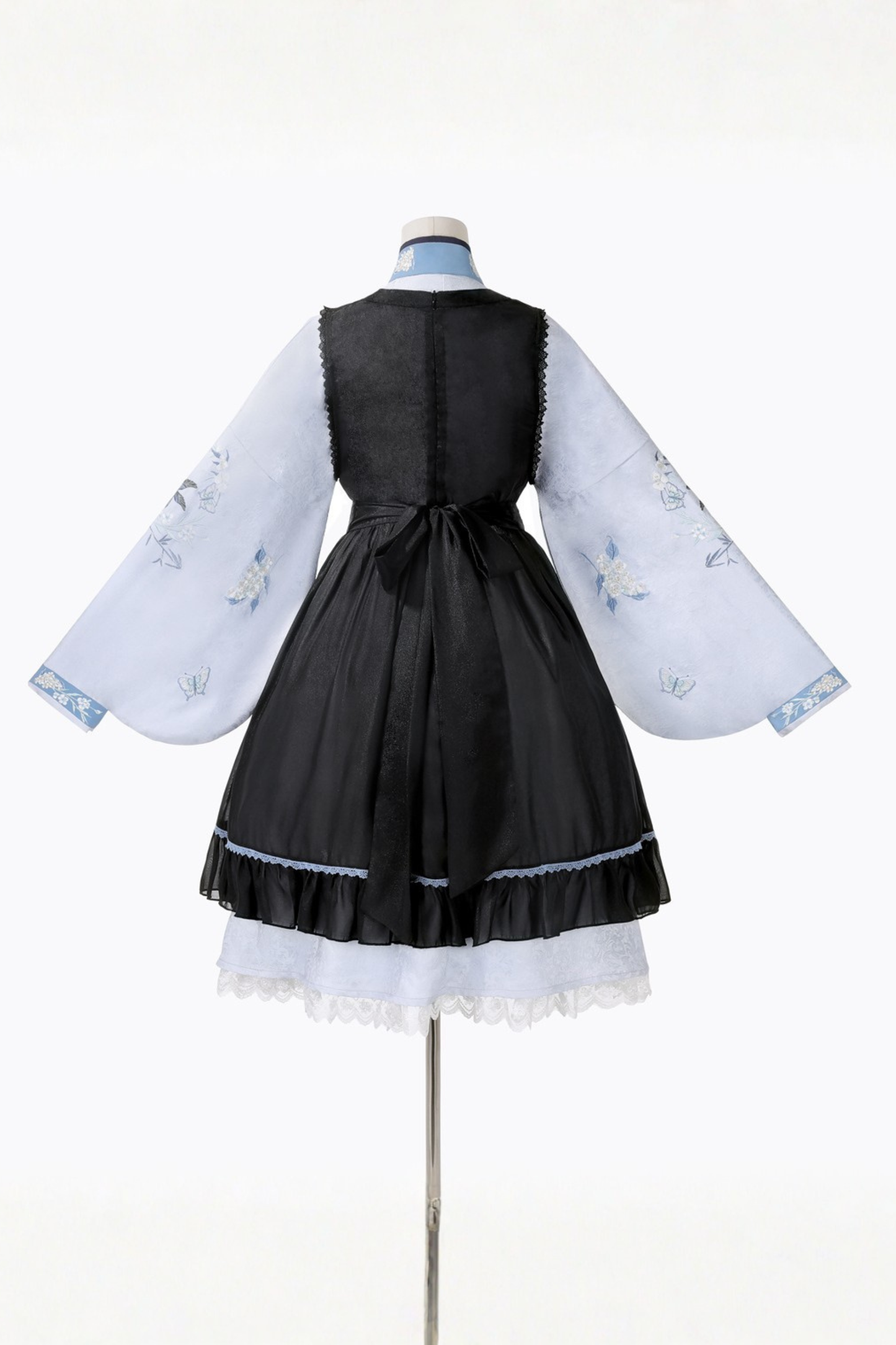 Chinese-style Plum Blossom Dress + Apron Skirt