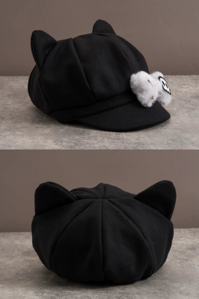 Skeleton Bone Cat Ear Hat