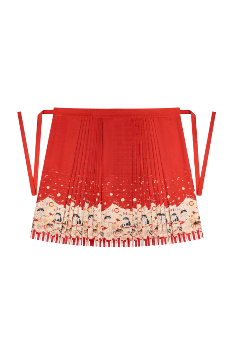 Apple Chinese-style Dress + Skirt + Overskirt + Brooch + Shawl