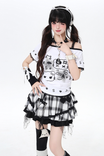 Dark Girl One-shoulder Top