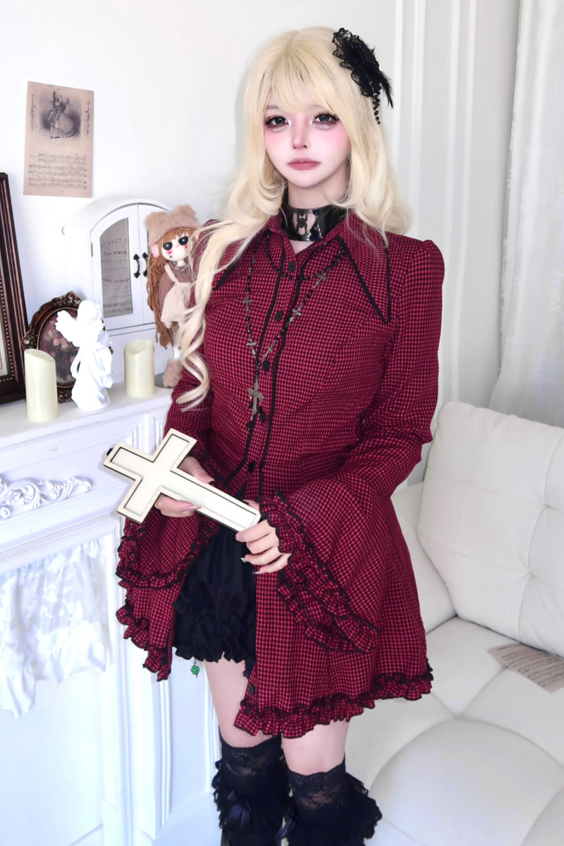 Gothic Little Plaid Pattern Dress