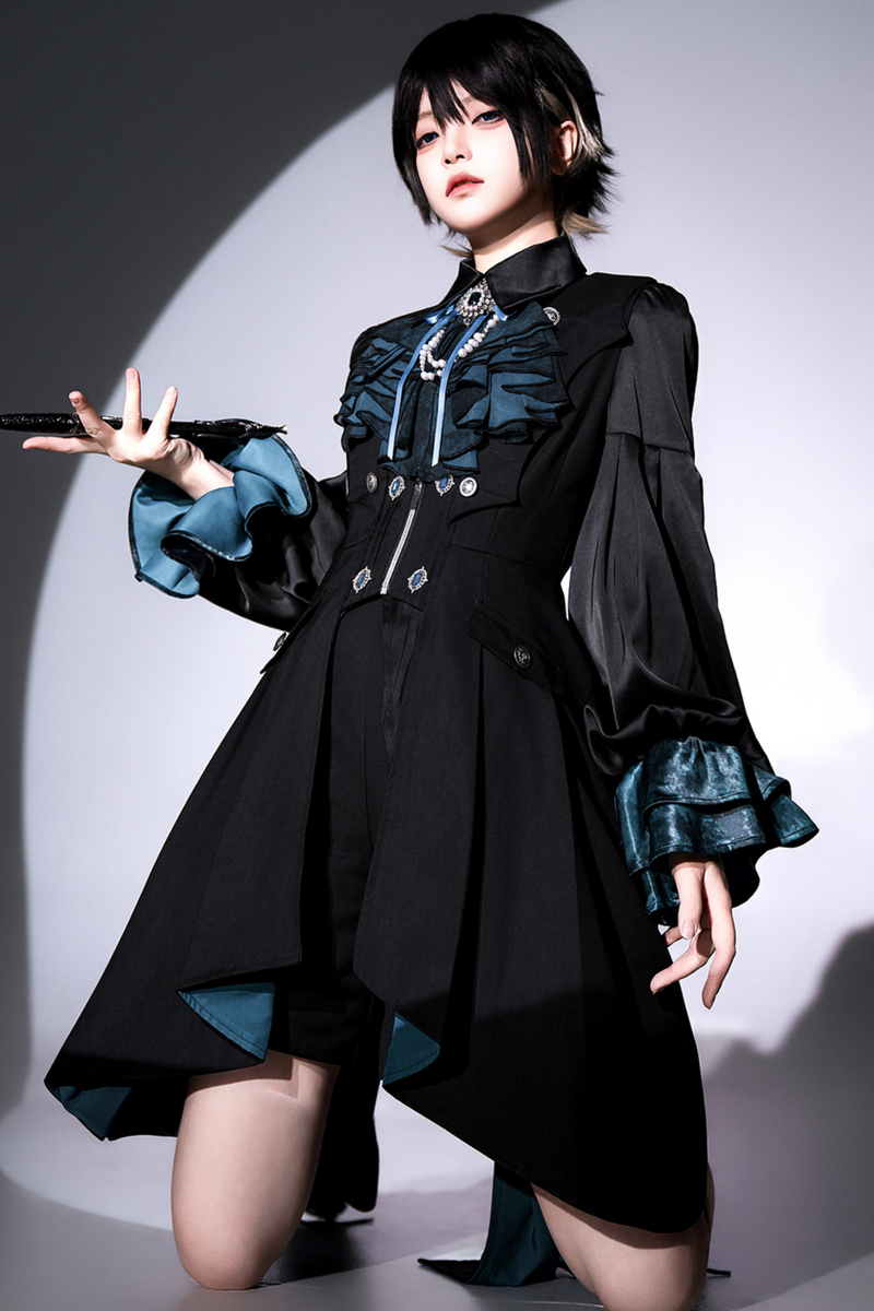 Dark Mode Asymmetric Jacket + Dress + Pants