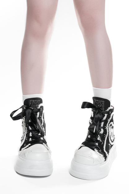 Dark Cat Canvas Sneakers