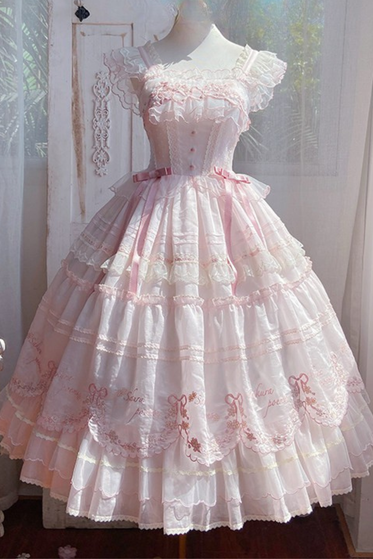 Sweet Cherry Lolita Dress + Jsk + Hairband + Hat + Necklace + Sleeve