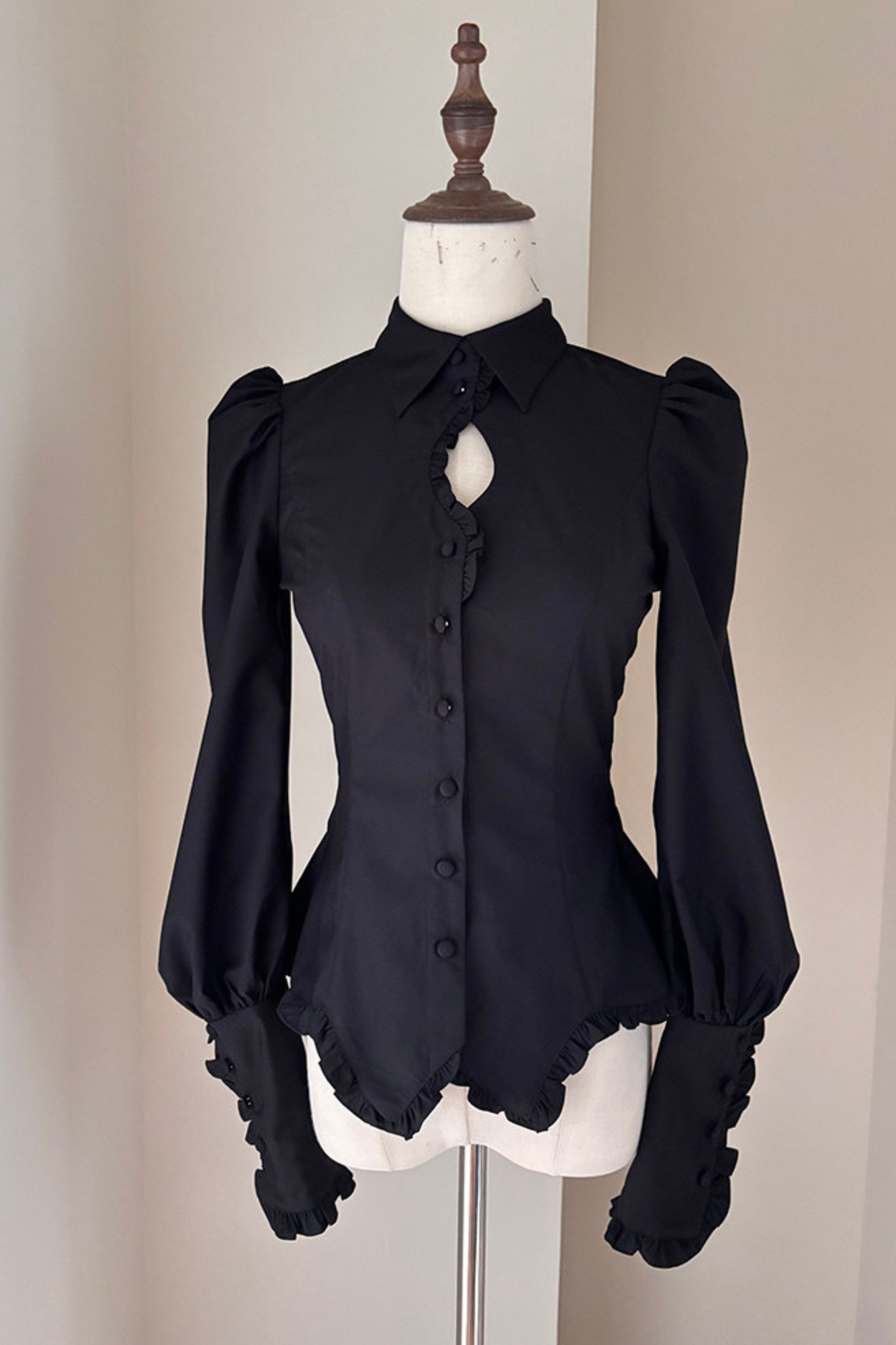 Gothic Puff Shoulder Blouse + Skirt