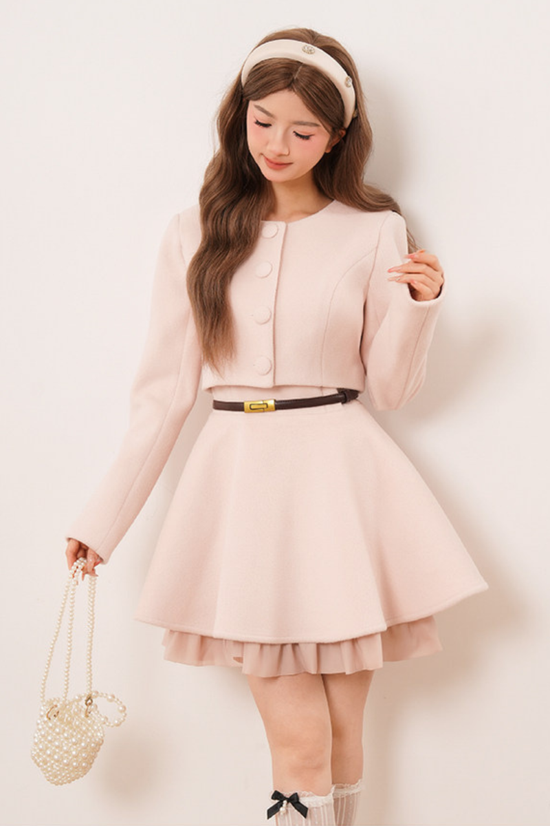 Sweet Powder Short Jacket + Flare Dress