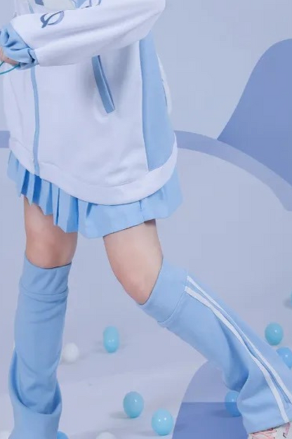 [angel Style] Aqua Color Dragon Baby Loose Jacket + Long Sleeve T-shirt + Bottoms + Leg Warmers