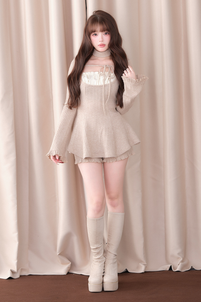 Ribbed Knit Dress + Shorts