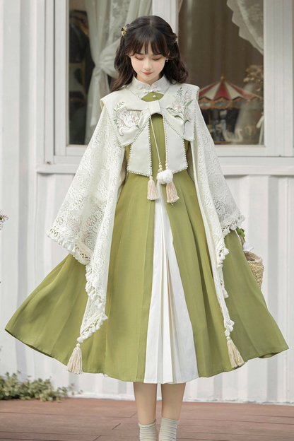 Retro Chinese Dress + Shawl