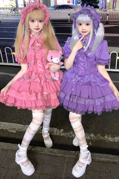 Contrast Cross Jsk Gothic Lolita Dress