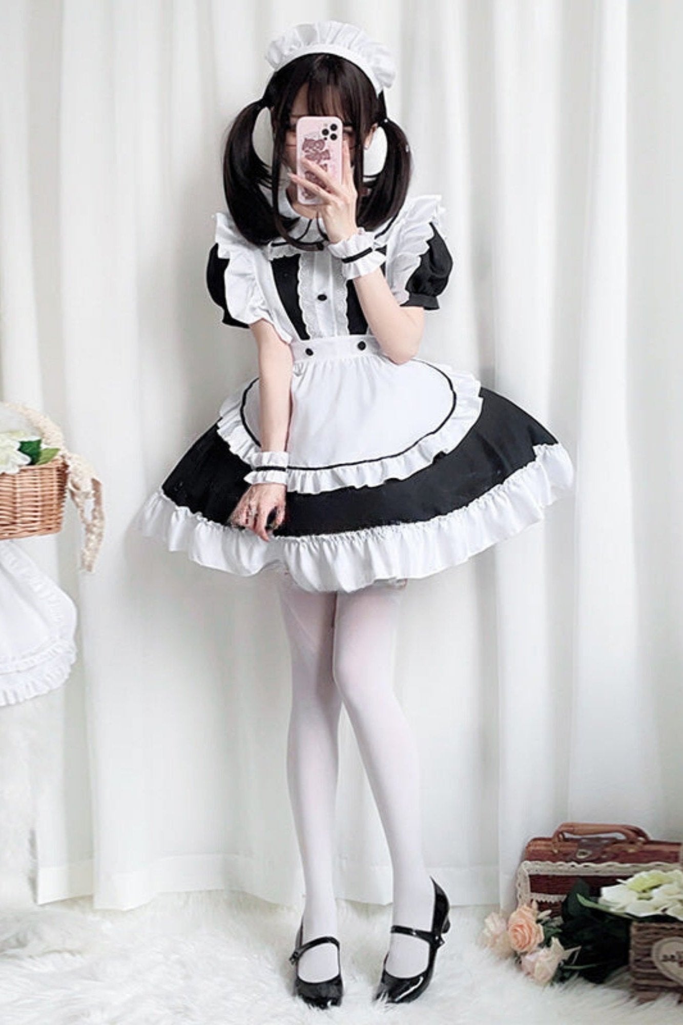 Black and White Lolita Maid Dress