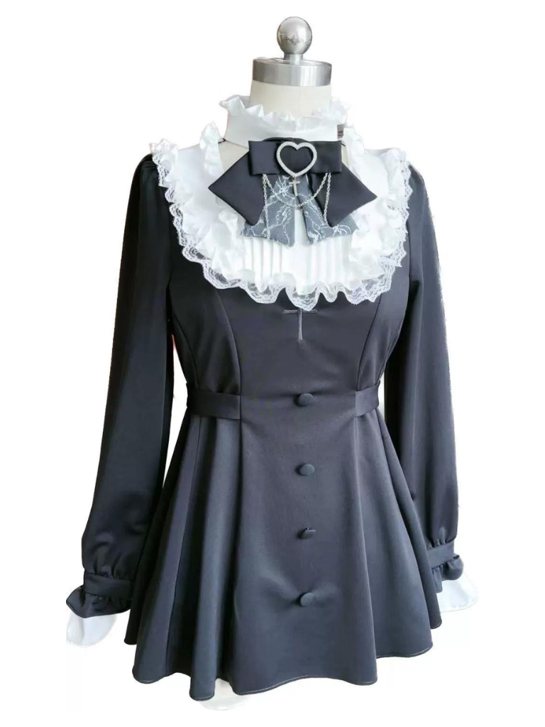 Ribbon Lace Cross Embroidery Waist Mark Dress Suit