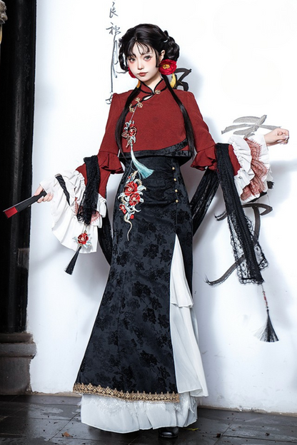Snake Bone Camelia Nation Chinese-style Top + Dress