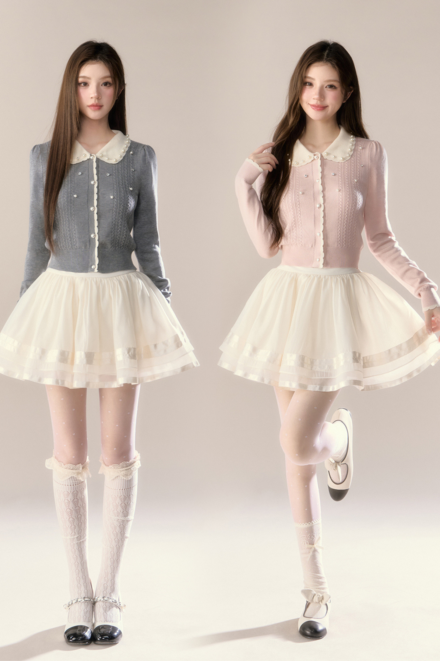 Sweet Island Doll Cardigan + Tight Skirt