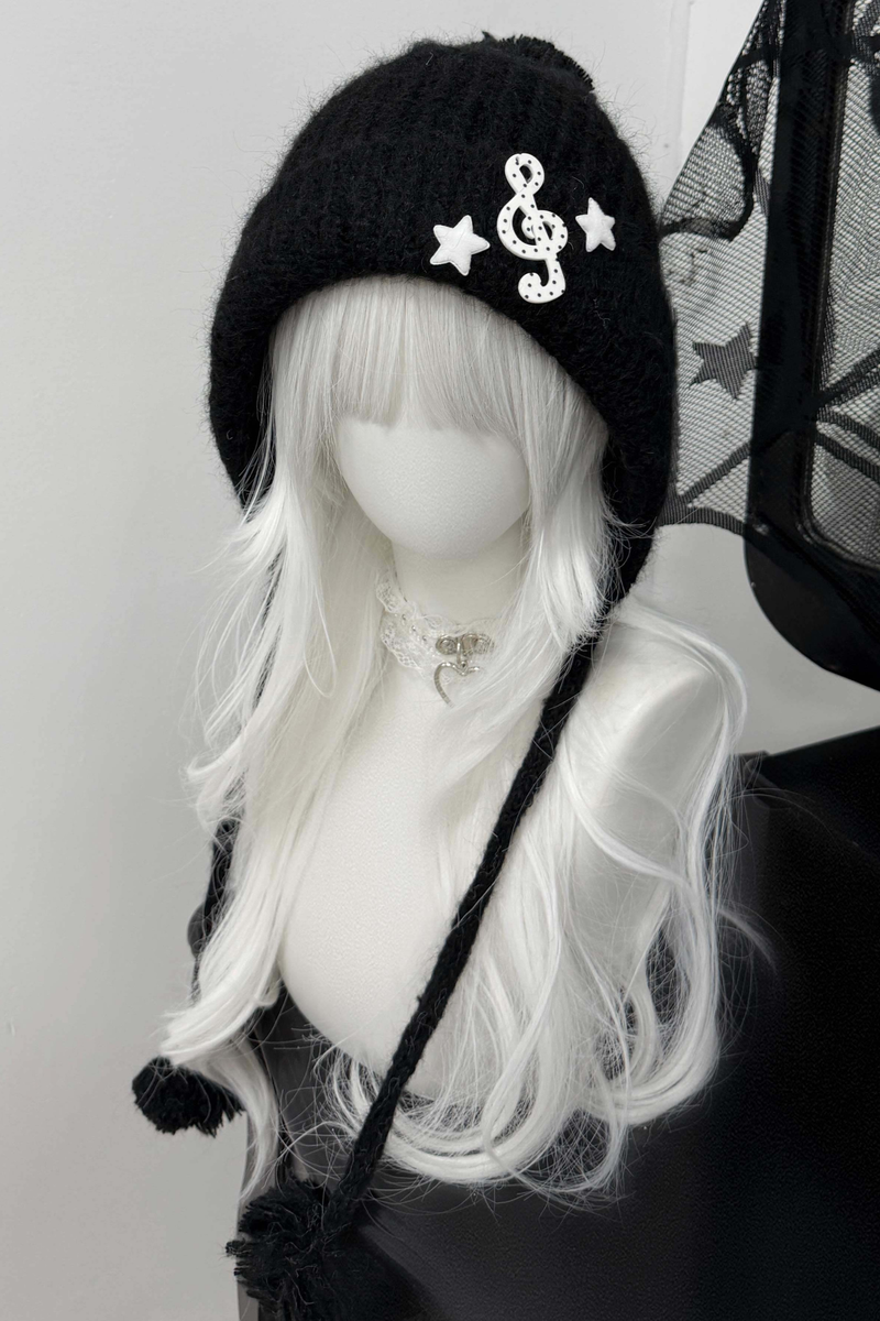 Snow Music Knit Hat + Ear Muffs