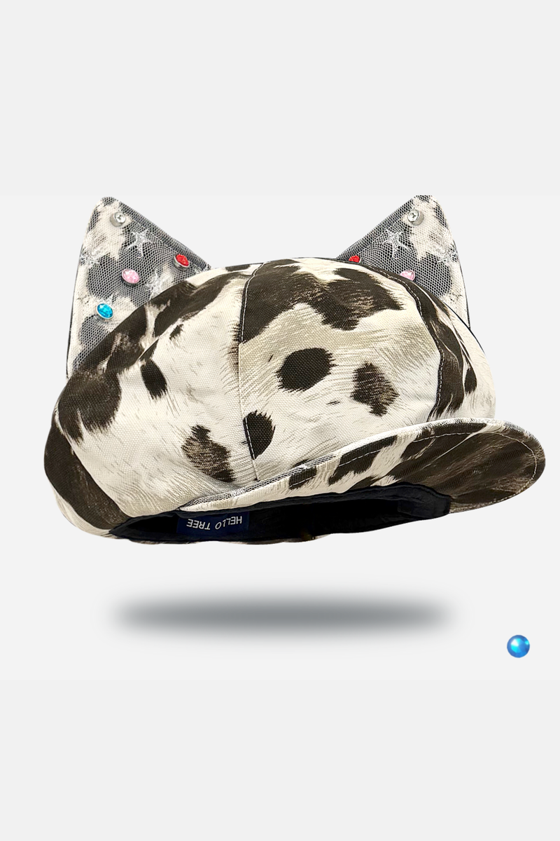Leopard Rhinestone Beret