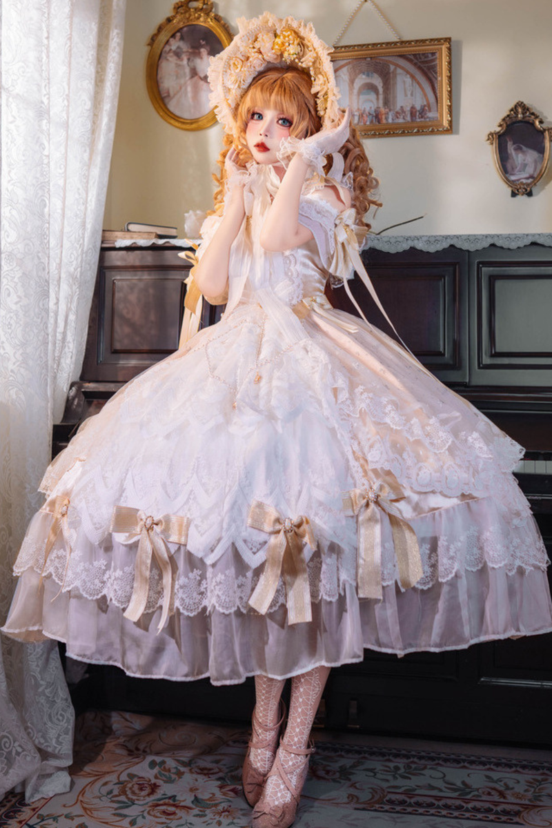 Sweet Lolita Flower Hat + Necklace