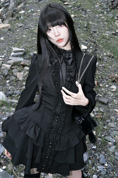 Night Visit Gothic Retro Dress