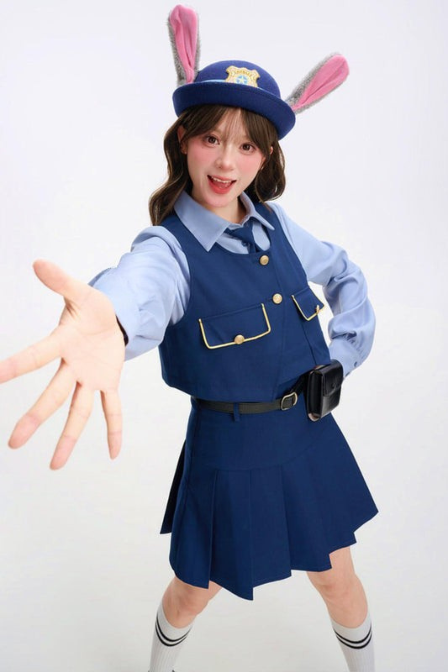 Bunny Police Shirt + Skirt + Vest