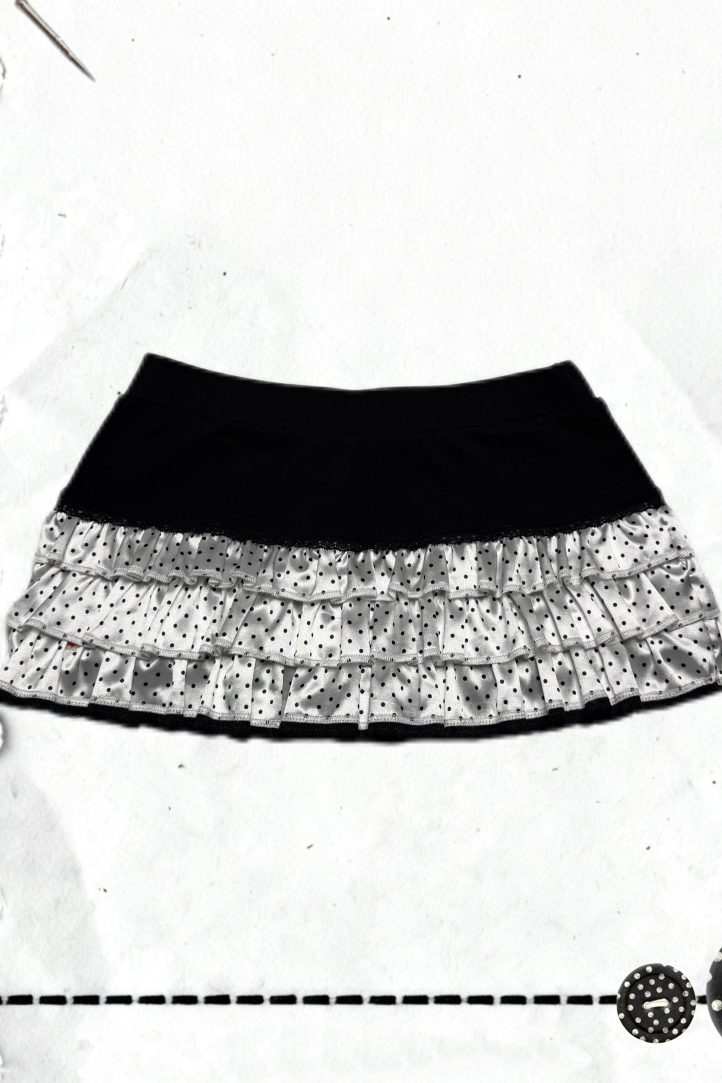 Cross Dot Turtleneck Top + Skirt + Pendant