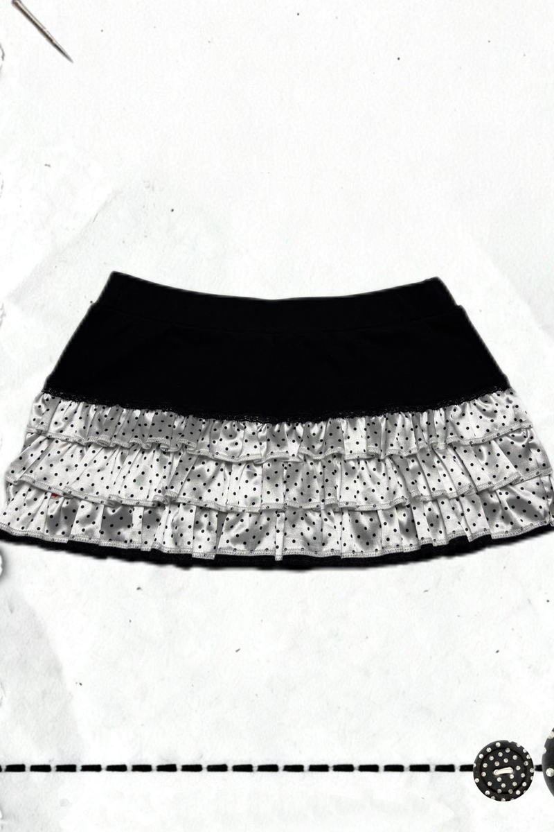 Cross Dot Turtleneck Top + Skirt + Pendant