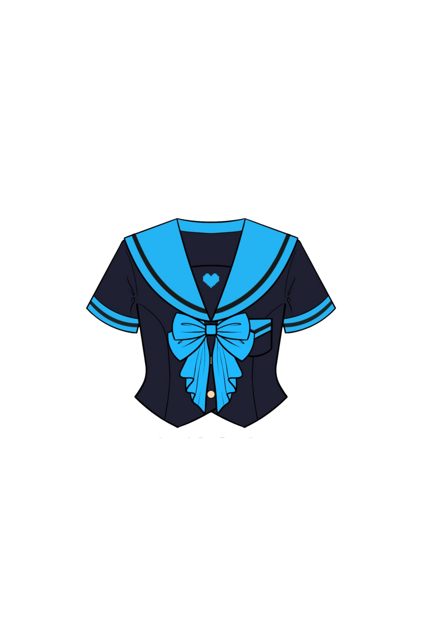 Animation Heroine Sailor Top + Pleated Skirt + Leg Covers