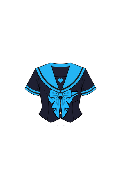 Animation Heroine Sailor Top + Pleated Skirt + Leg Covers
