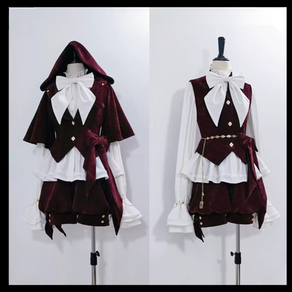 Hunting Rabbit Retro Red Bunny Ear Jacket + Vest + Shorts