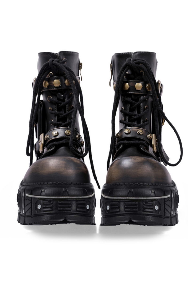 Gothic Retro Punk Motorcycle Boots
