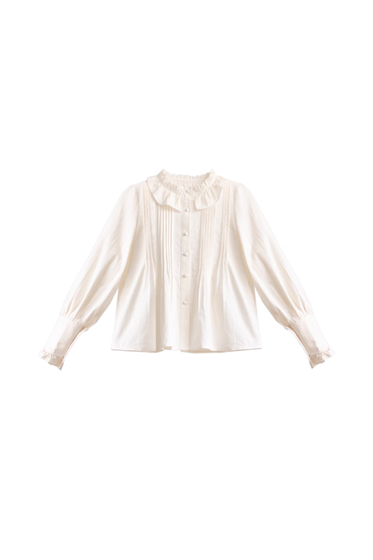 Sweet Flared Coat + Skirt + Shirt + Beret