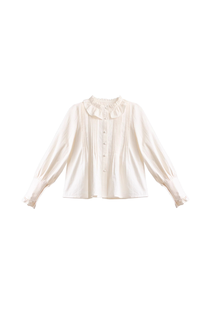 Sweet Flared Coat + Skirt + Shirt + Beret
