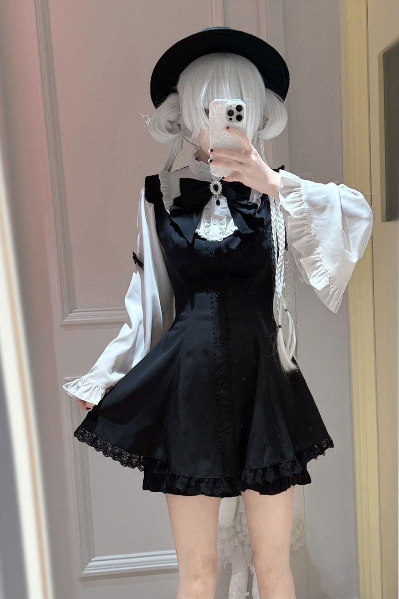 Lace Bell Sleeve Dress + Pants