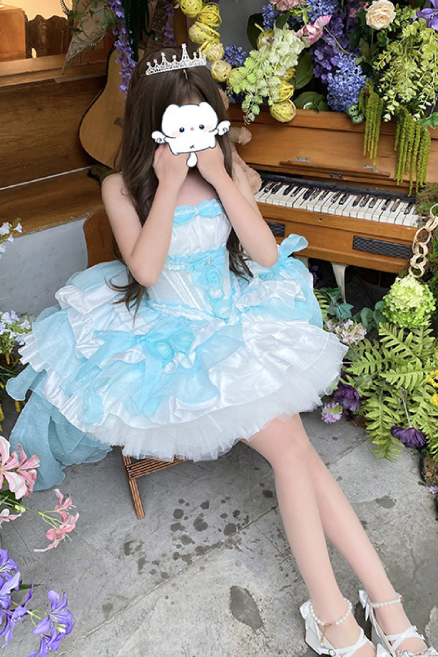 [pre-order] Paraiba Tourmaline Rose Long Tail Beauty Dress Set
