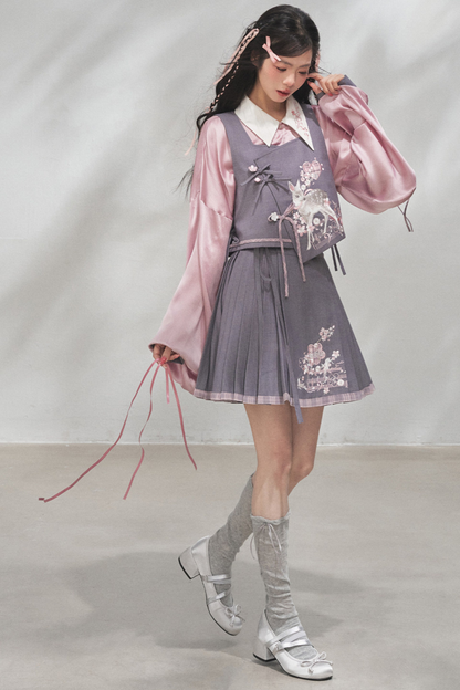 Sakura Rhythm Hunt Vest + Shirt + Skirt + Pants + Accessories