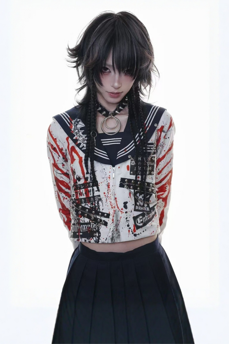 Subculture School Sailor Punk Top + Pleated Skirt