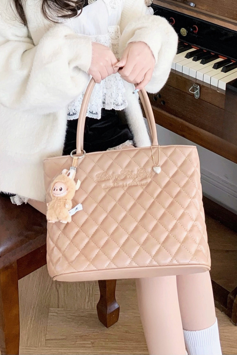 Sweet Quilted Tote Bag