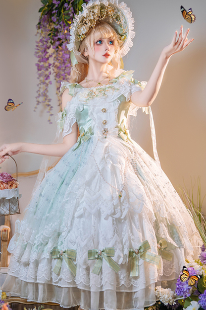 Forest Illusion Bridal Lolita Dress
