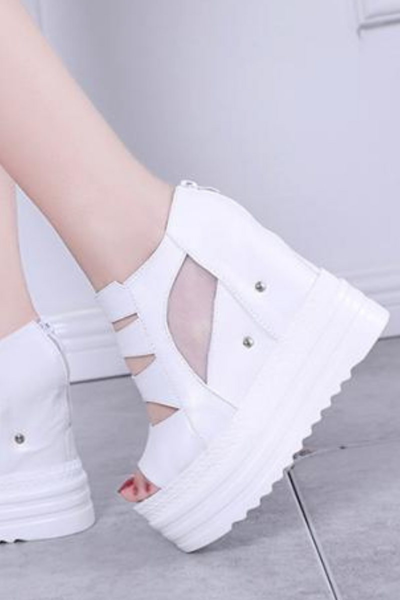 Platform Cut Out Design Shoes
