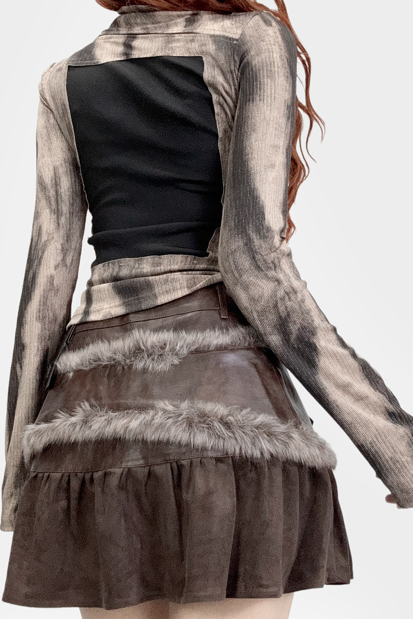 American Dark Gothic Cross High Neck Top