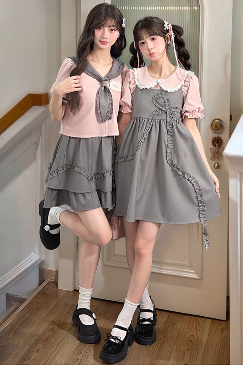 Girly Grey Pink Set